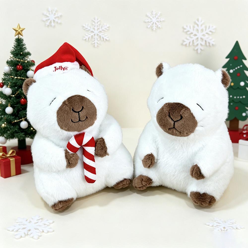 Plüsch-Capybara-Spielzeug mit weichem Kurzflor für Feiertagsdekoration und als Geschenk