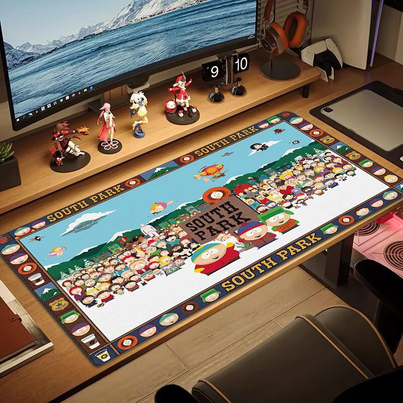 Cartoon Park South Color Mouse Pad Large Gaming Table Cushion Non-slip Laptop Tablet Big Mousepad XXL Mat Mini PC Playmat With Lock Edge