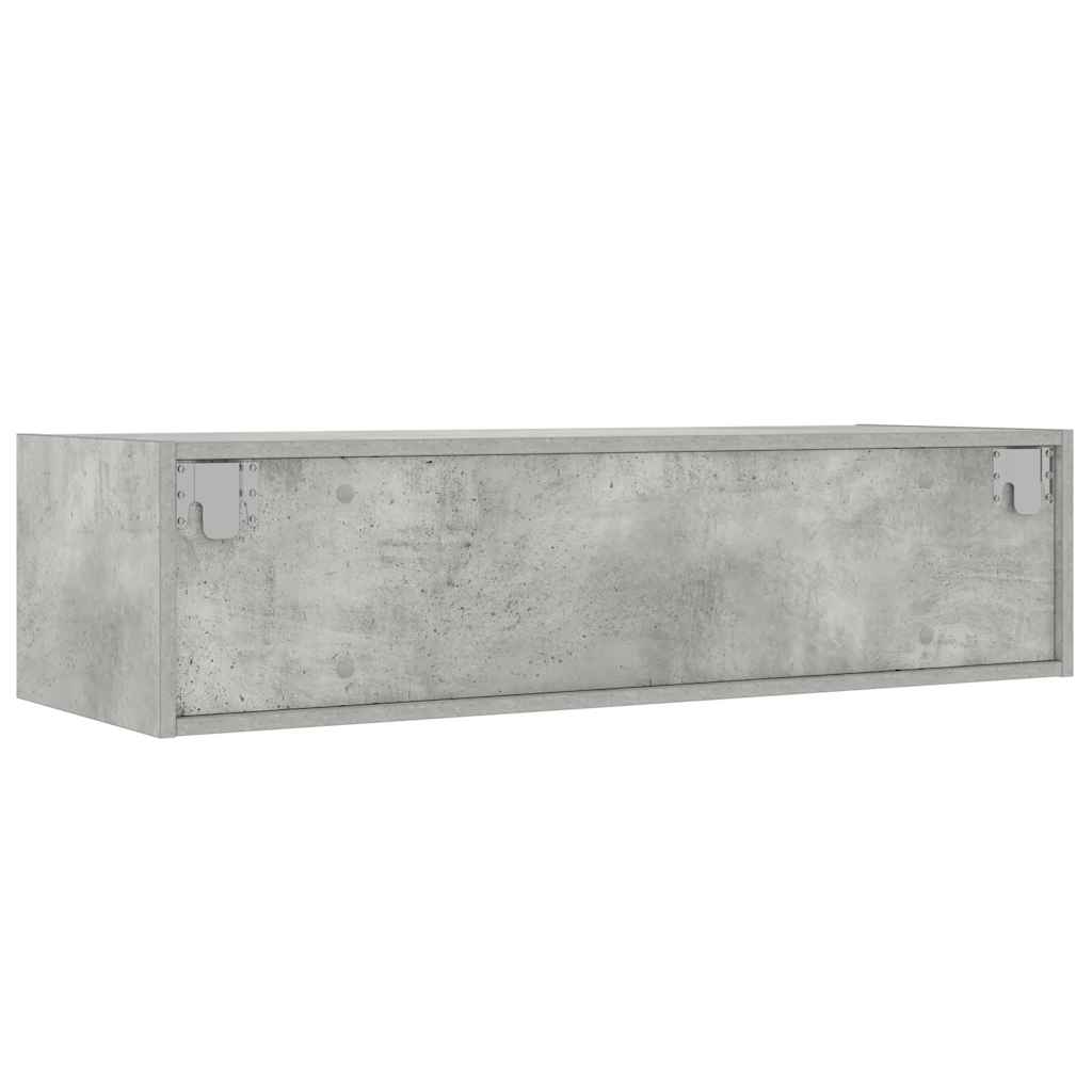 TV Cabinet with LED Lights Concrete Grey 100 x 35.5 x 25 cm