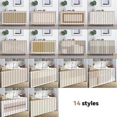 1PC Cabinet Curtain Kitchen Shelf Curtains Decorative Laundry Cabinet for Open Shelves Cupboard Decor Cupboard Door Cover