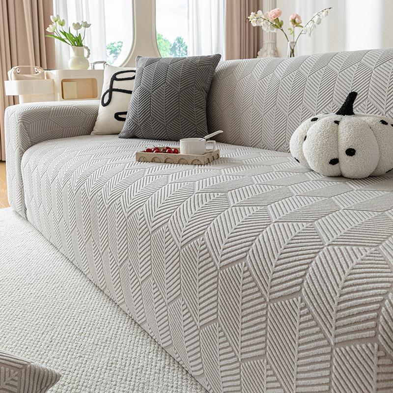 Stil Simplu Moale Polar Fleece Greu Husa Canapea Nouă Toamnă și Iarnă Anti Alunecare Husa Universală Complet Acoperitoare