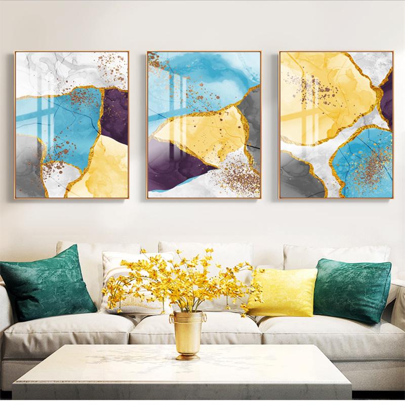 Wall Pictures Geometric Print Living Room Decor Poster Decorative Marble Abstract Canvas Painting Ink Posters And Print
