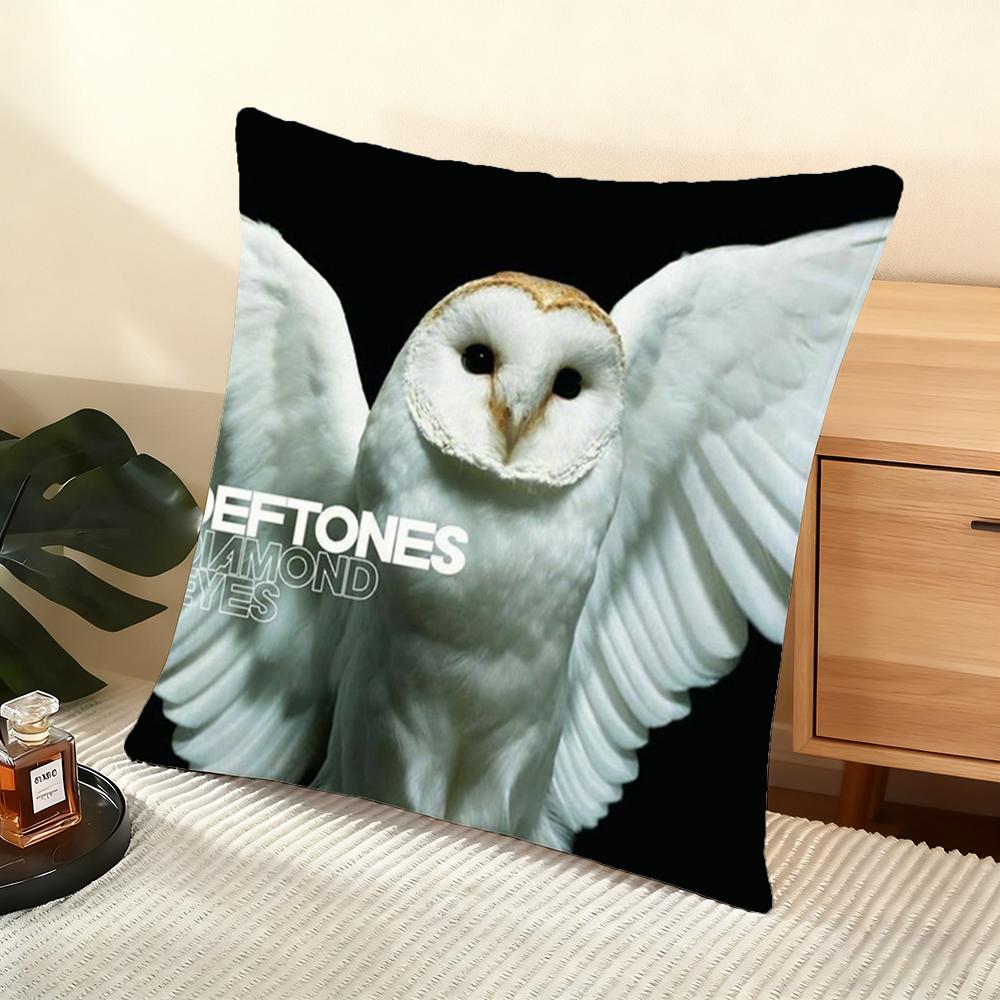 Band D-Deftones Cushion Cover Soft Short Plush Pillow Cover Smooth Cozy Texture Aesthetic Cushion Case Home Decor