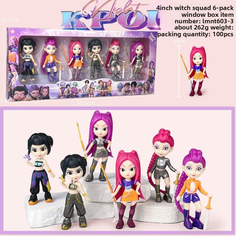 K-Pop New Demon Hunter Girl Group Men's Group Figure Model Blind Box Tide Play Doll Ornament