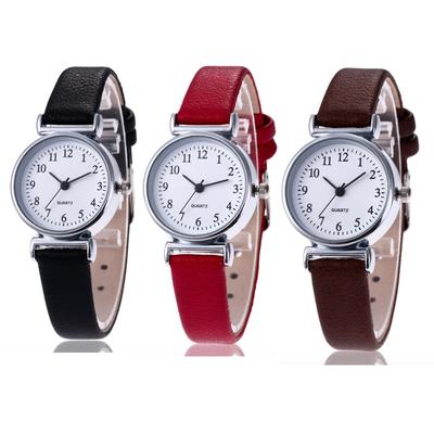 Top Classic Women's Watches Casual Quartz Leather Strap Band Watch Round Analog Clock Wrist Watches