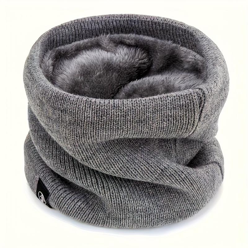 New Winter Thickened Premium Plush Scarf - Comfortable Solid Color Design, Unisex, Suitable for Outdoor Activities