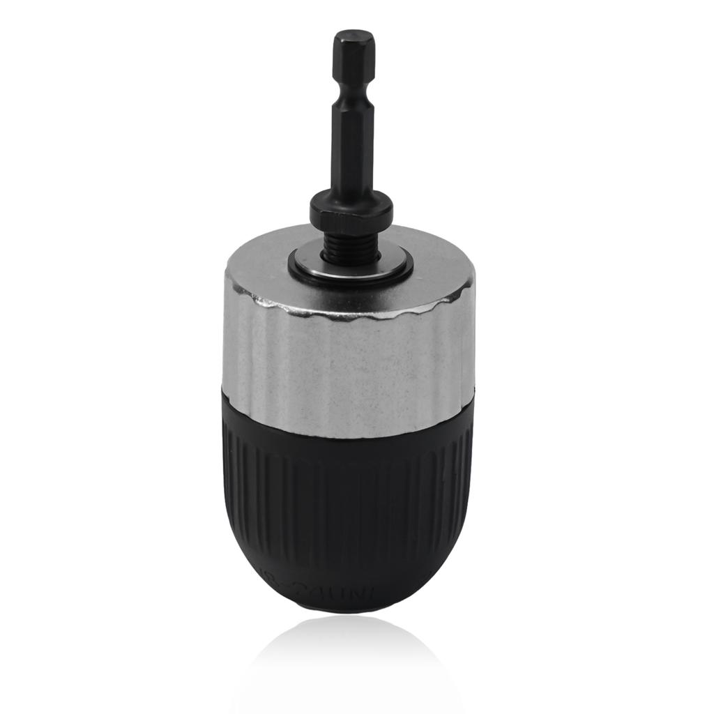Self-Locking Keyless Drill Chuck 2-13mm With Hex Shank Adapter For Electric Drills 3/8-24UNF 107x43mm