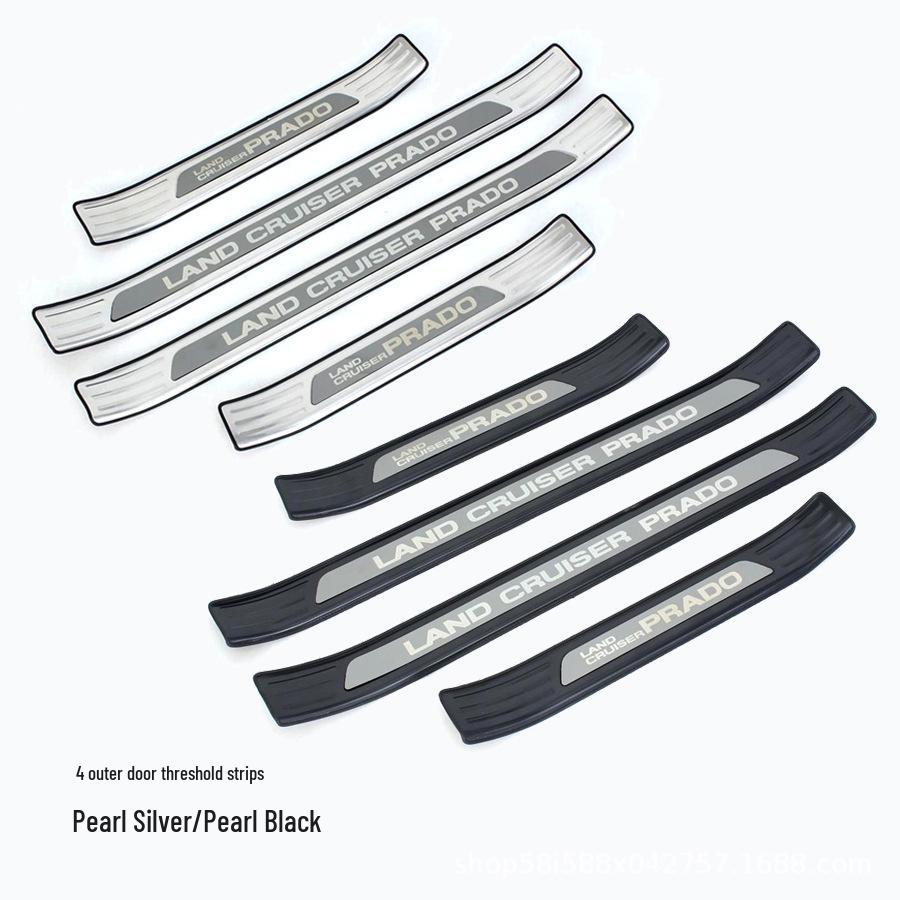 2024 Toyota Prado Door Sill Strips, Welcome Pedals, Interior & Exterior Rear Skid Plate Mod Stickers.