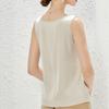 French imitation silk sling vest women's suit with bottoming shirt women's crew neck satin top loose outer wear Xia Xin