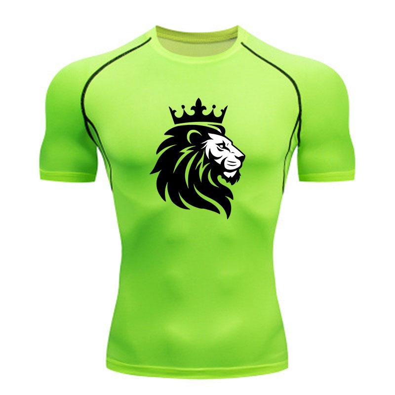 Men's Compression Fitness Sports T-Shirt, Stylish Crowned Li