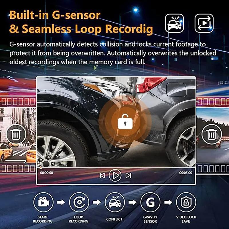 Dash Cam Car DVR Vehicle Car Camera Full HD 1080P Car Video Recorder Black Box Auto Dashcam Car Accessories Rear View Camera