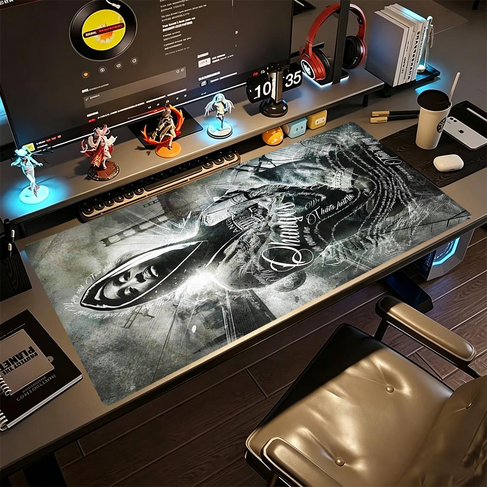 2pac Gaming-Mauspad Tastaturpad Büro-Mausmatten Rutschfeste Gummibasis Perfekt für Büro-Laptop-Gaming-Setup