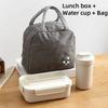 Portable Cutlery Set Square Wheat Straw Lunch Box Soup Bowl with Spoon Fork School Office Camping Food Container Tableware Set