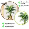 Bathroom Window Privacy Clings Green Plant Wall Stickers, Tropical Monstera Areca Palm Decals, Waterproof Glass Door Decorative Films PVC Leaf Art for