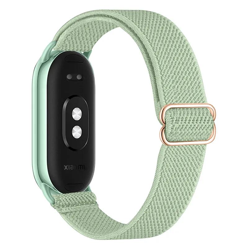Braided Strap for Xiaomi Mi Band 8 Elastic Nylon Solo Loop Adjustable Watchbands Replacement Correa Bracelet for Miband 10/9/8