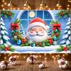 Winter Banner Material Christmas Backdrop Xmas Banner Snowflake Pattern Christmas Banner For Family Gathering Photo Backdrop