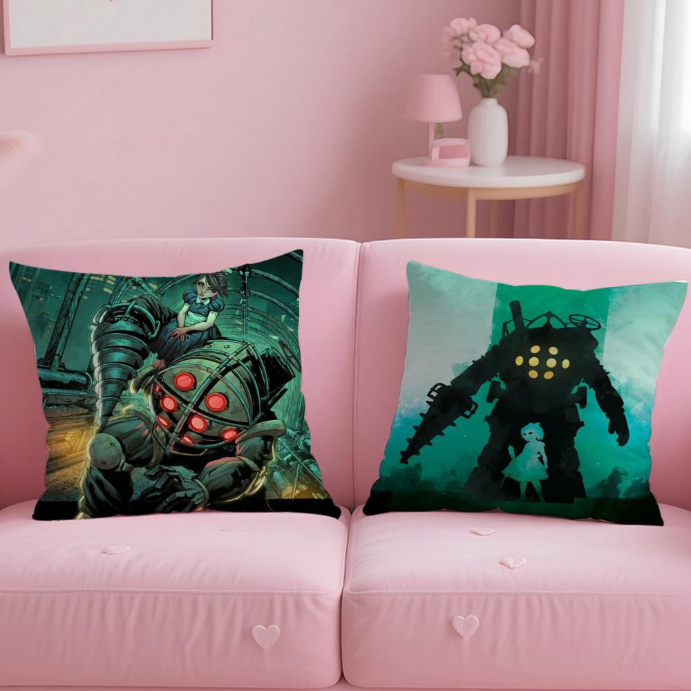 Fanart B-BioShock RaptureS Cushion Cover Comfortable Reversible Pillow Cover Ideal for Car Sofa Bedroom & Beyond