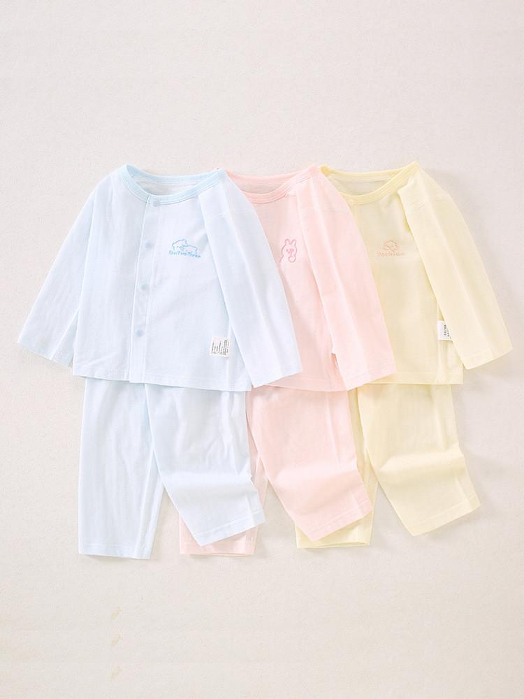 Baby Summer Cotton Pajamas Set With Antibacterial Fabric For Newborns