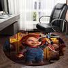 Chucky Doll,Horror Toy Chair Mat Round Rug-Office Carpet, Machine Washable, Non-slip, Suitable for Living Rooms, Bedrooms, Entryways, and Ho