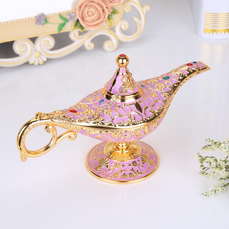Lampada Magica di Aladdin Edizione da Collezione Metallo Vintage Decorazione per la Casa Regalo per Adulti