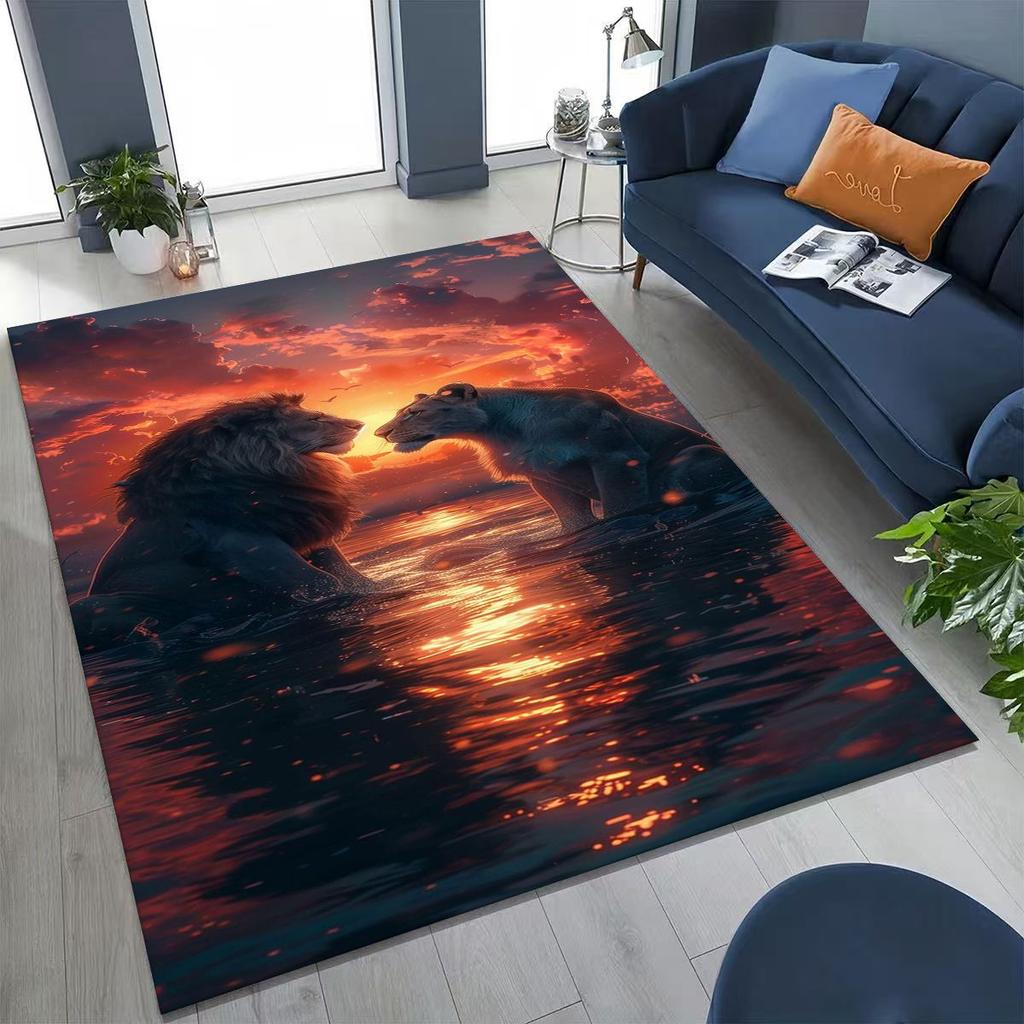 27 Style Wild Animal Lion Beast Cartoon Rug for Bedroom Living Room Sofa Home Doormat Decor, Large Kid Play Non-slip Floor Mat