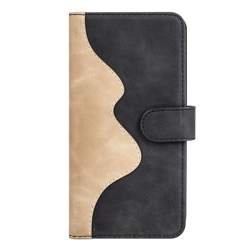 For Nokia X30 5G Dual Color Splicing Drop-proof PU Leather Phone Cover with Wallet Stand