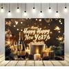 1 piece 2026 Happy New Year background cloth, suitable for birthday, anniversary, Christmas and Thanksgiving party supplies