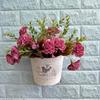 Vintage Wrought Iron Wall-Mounted Flower Pot and Hanging Basket