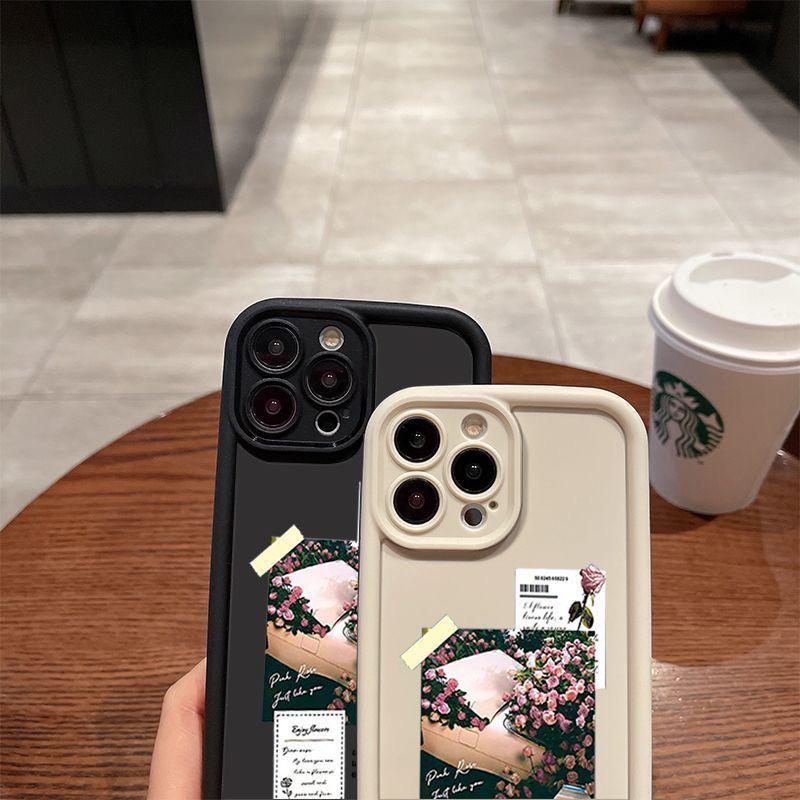 Rose Label Drop-proof Creative iPhone 17/16 Pro Max/15 Pro/14/13 Case