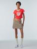 Instant Punk Check Wrap Mini Skirt - Beige