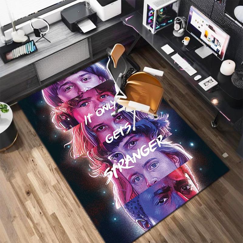 Halloween Horror Horror Theme Stranger Things Carpet Home Living Room Decoration Table and Chairs Anti Slip Door Mat Outdoor Picnic Mat Carpet A12