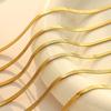 Unisex Minimalist 18k Gold-Plated Stainless Steel Snake Chain Necklace