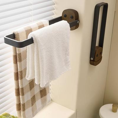 Ořechový 90° skládací kuchyňský stojan na utěrky, polička na hadry, organizér s odtokem, koupelnový ručník, organizér na příslušenství. Bez děrování.