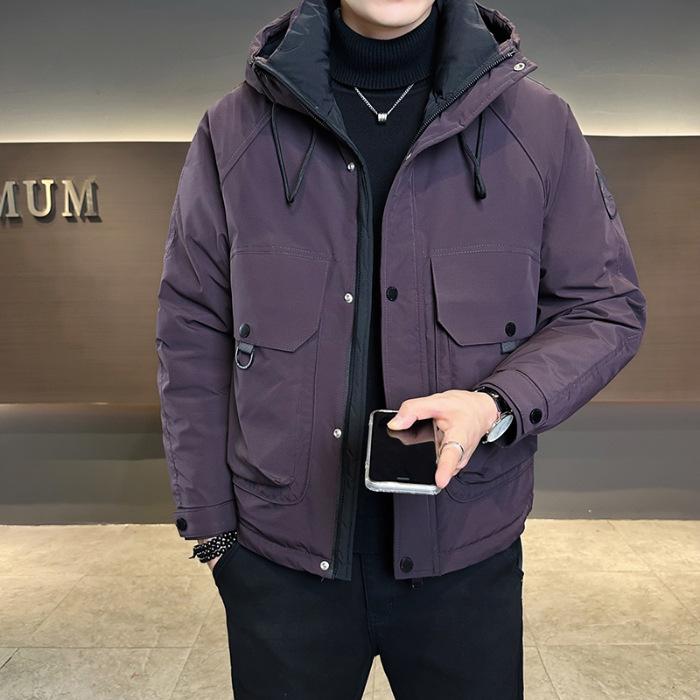 Men's Thickened Down Winter Jacket - 2025 High-End Short Style, Plus Size, Outdoor Mountaineering, Workwear Coat