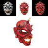 Playful And Red White Resin Mask Of The Japanese Demon King Great For Halloween Festivals And