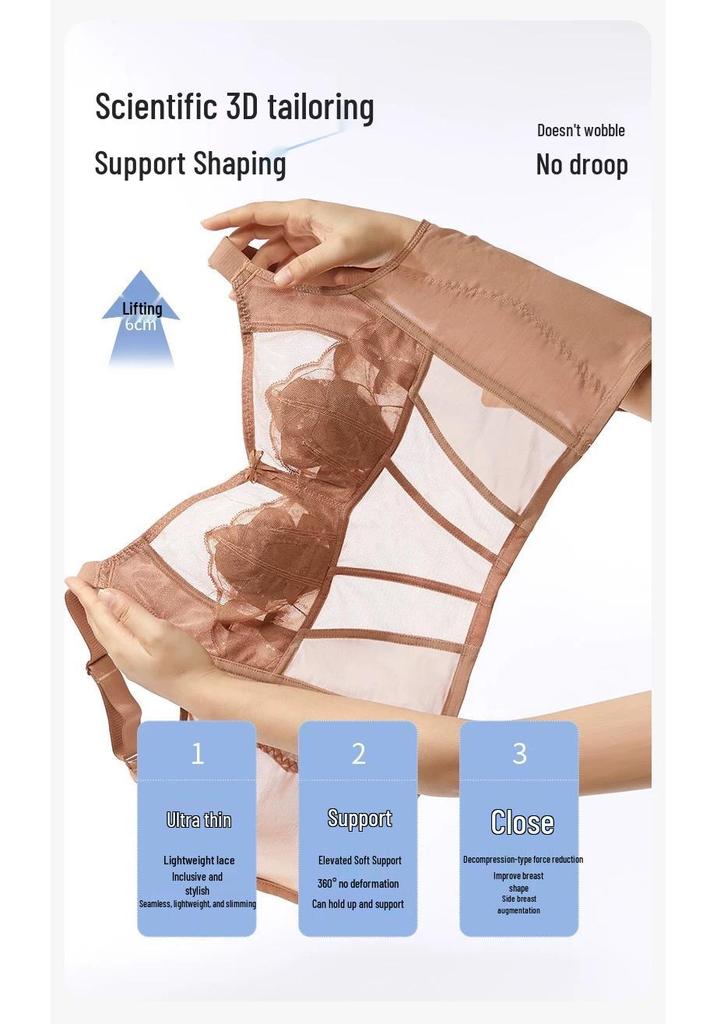 Plus Size Slimming Full Cup Bra & Shapewear Bodysuit with Nine Hook Rows for Breast Reduction