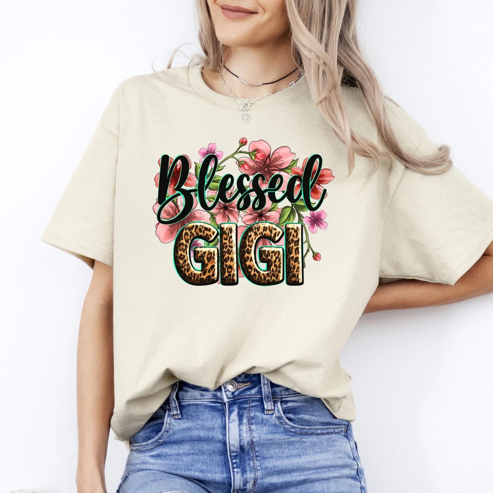 Blessed gigi T-Shirt gift Spring Blooming flowers Blessed Grandma Unisex tee San 4XL