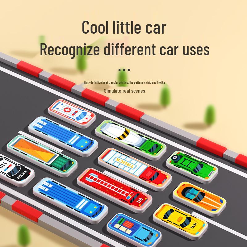 Magnetic Sliding Number Puzzle Car for Children's Educational Learning and Cognitive Development
