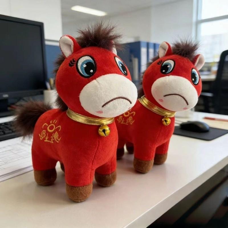 Popular Pony Plush Toy Sad Horse Plush Doll Exclusive Resonance For Working People Horse Doll Stuffed Toy New Year Gift