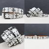 Punk Belt Men Women Rivet Decor PU Leather Waistband Casual Versatile