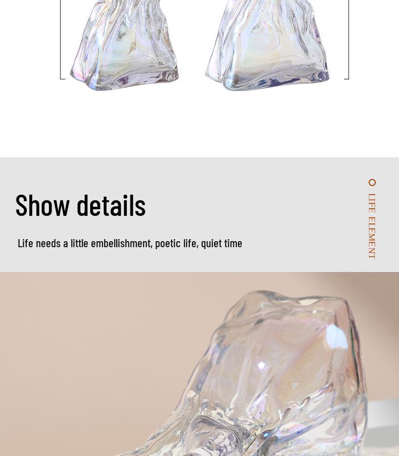 European Style Transparent Glass Vase for Creative Flower Arrangements - High-End Décor for Living Room or Desktop.