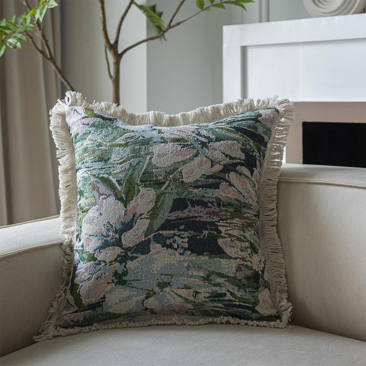 Наволочка Американский жаккард Многоцветная Подушка для дивана Подушка для изголовья Подушка для гостиной Чехол для подушки спинки сиденья автомобиля без наполнителя 45x45CM 3600₽