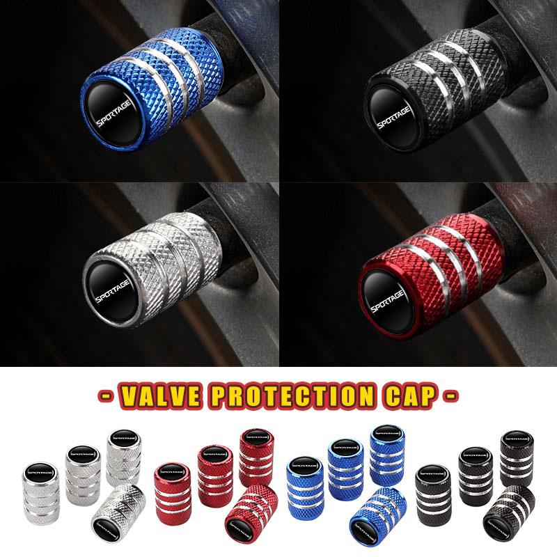 For KIA 4pcs Metal Car Wheel Tire Valve Stem Cover Decoration Accessories Sportage 2016 2017 2018 Sephia Stonic Carens RUAJC1