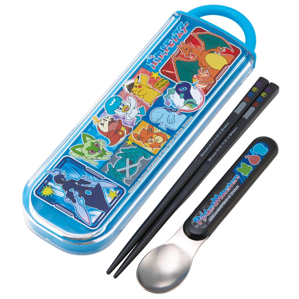 Skater Antibacterial 24 Chopsticks and Spoon Made In Pokémon Set, Japan, CCA1AG-A