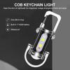Rechargeable Keychain Flashlights Multifunction COB Work Light Waterproof Emergency Keychain Light for Walking Searching Hiking