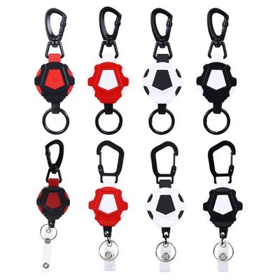 Retractable Keyring, Heavy Duty Retractable Keychain, Strong Keychain, Badge Holder for Keyring ID-Card Badge Holder