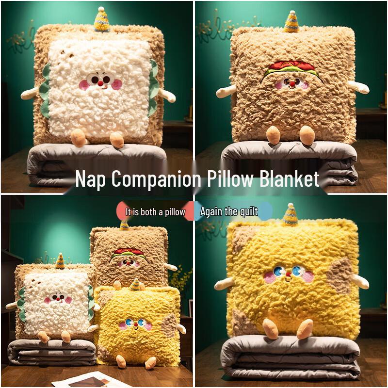 Yuanjian Chuxu Winter Plush Portable Pillow Blanket