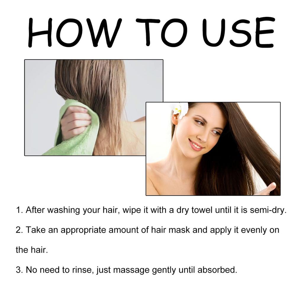 Hair Repair Hair Mask, Repair Dry and Frizzy Hair, Smooth and Prevent Hair Loss, Smooth Hair Care Hair Mask