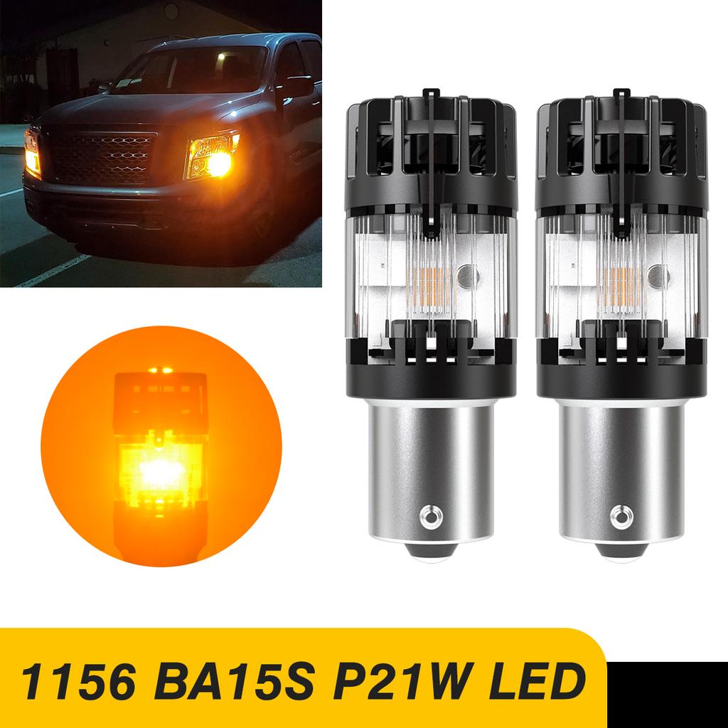 2pcs 1156 ba15s p21w Canbus Led Car Lights Turbo Diode Plug and Play SMD 1860 Chips No Error For Dacia Logan Jogger Spring
