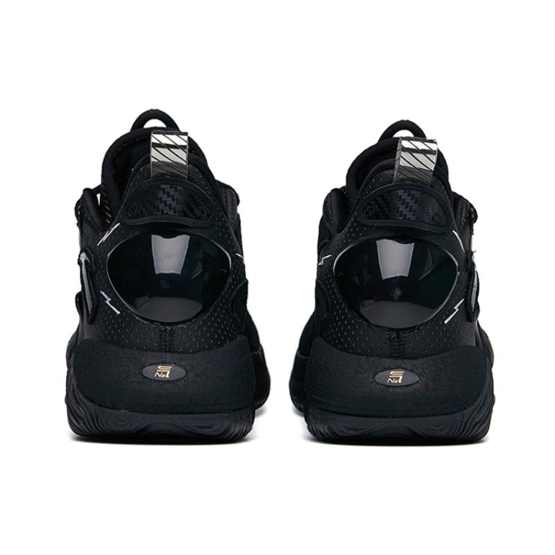 Anta Frenzy 3 Pro Cushioning Anti-Slip And Wear-Resistant Mid-Top Basketball Shoes Black Sneakers 112141651S-3